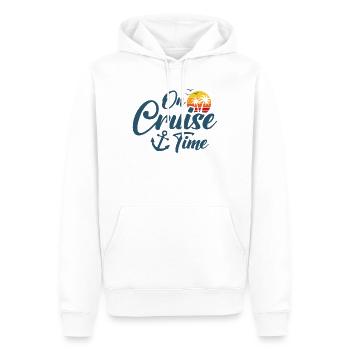 Vacances d’été en croisière Voyage de croisière - Sweat à capuche Premium bio Homme - blanc - Devant - Nico (187cm)