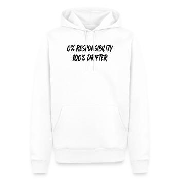 0% Verantwortung 100% Drifter - Männer Premium Bio Hoodie - Weiß - Vorne - Nico (187cm)