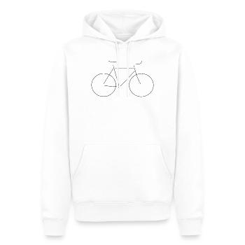 Roue de vélo - Sweat à capuche Premium bio Homme - blanc - Devant - Nico (187cm)