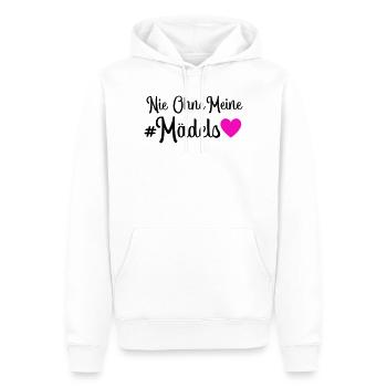 Nie ohne meine Mädels - Männer Premium Bio Hoodie - Weiß - Vorne - Nico (187cm)