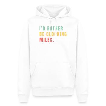 Je préférerais accumuler des kilomètres - Sweat à capuche Premium bio Homme - blanc - Devant - Nico (187cm)