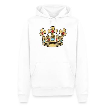 Reine héritière Reine - Sweat à capuche Premium bio Homme - blanc - Devant - Nico (187cm)