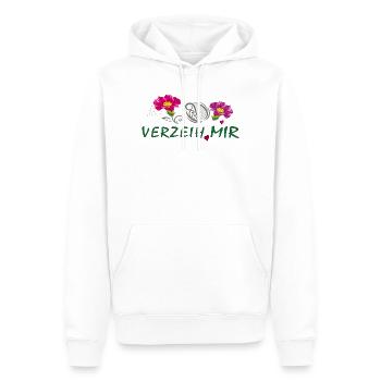 Verzeih Mir  - Männer Premium Bio Hoodie - Weiß - Vorne - Nico (187cm)