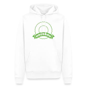 Emblème de la construction de la maison d’équipe - Sweat à capuche Premium bio Homme - blanc - Devant - Nico (187cm)