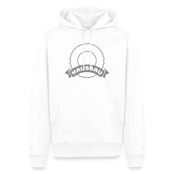 Team Hausbau Abzeichen Logo - Männer Premium Bio Hoodie - Weiß - Vorne - Nico (187cm)