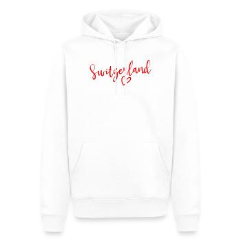 Schweiz Herz Frauenliebe Schweiz - Männer Premium Bio Hoodie - Weiß - Vorne - Nico (187cm)