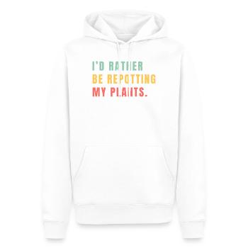 Blumen Gärtnern - Männer Premium Bio Hoodie - Weiß - Vorne - Nico (187cm)