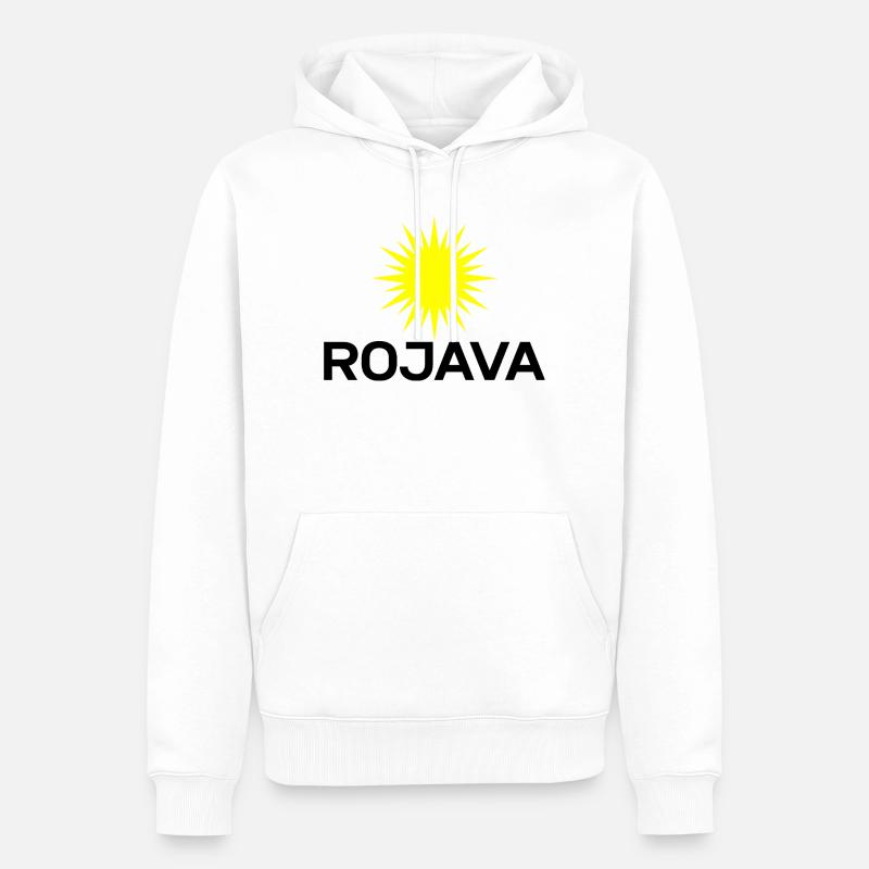 Rojava - Männer Premium Bio Hoodie - Weiß