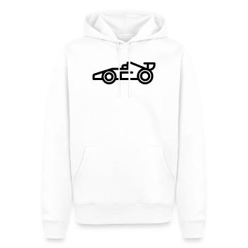 voiture de course - Sweat à capuche Premium bio Homme - blanc - Devant - Nico (187cm)