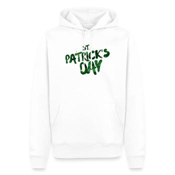 Grüne Blatt-Typo St Patrick's Day - Männer Premium Bio Hoodie - Weiß - Vorne - Nico (187cm)