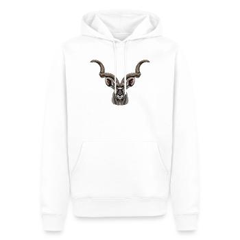 Antilope Kudou - Sweat à capuche Premium bio Homme - blanc - Devant - Nico (187cm)