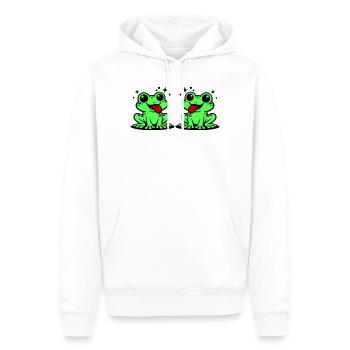 Kröte paar Frosch - Männer Premium Bio Hoodie - Weiß - Vorne - Nico (187cm)