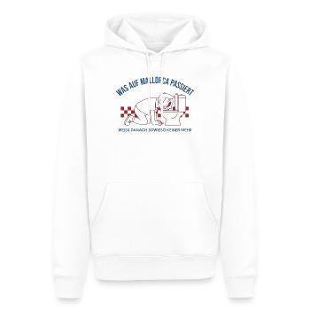 Personne ne sait ce qui se passe à Majorque. WC Humour - Sweat à capuche Premium bio Homme - blanc - Devant - Nico (187cm)