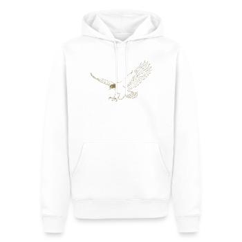 Minimalistische Adler Silhouette Freiheit USA Voge - Männer Premium Bio Hoodie - Weiß - Vorne - Nico (187cm)