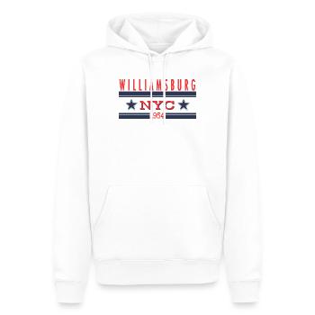 Williamsburg NYC 1954 Retro - Männer Premium Bio Hoodie - Weiß - Vorne - Nico (187cm)