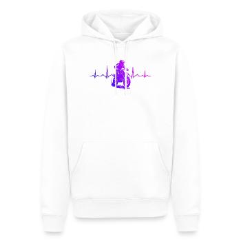 Motif emblématique du motocross - Sweat à capuche Premium bio Homme - blanc - Devant - Nico (187cm)