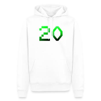 20 pixels - Sweat à capuche Premium bio Homme - blanc - Devant - Nico (187cm)
