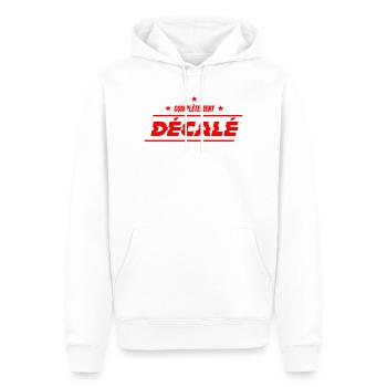 VÖLLIG UNKONVENTIONELL! - Männer Premium Bio Hoodie - Weiß - Vorne - Nico (187cm)