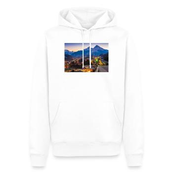 Berchtesgaden mit Watzmann - Männer Premium Bio Hoodie - Weiß - Vorne - Nico (187cm)