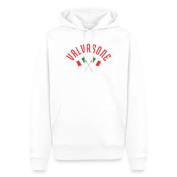 Emblem des Valvasone Italien-Flaggenkreuzes - Männer Premium Bio Hoodie - Weiß - Vorne - Nico (187cm)