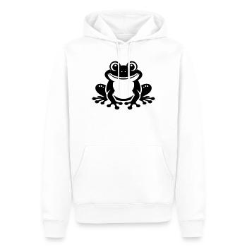 Kröte Comic Frosch - Männer Premium Bio Hoodie - Weiß - Vorne - Nico (187cm)