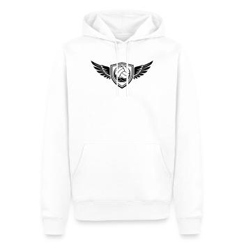 Blason du ballon de volley-ball - Sweat à capuche Premium bio Homme - blanc - Devant - Nico (187cm)