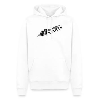 Fléchettes Fléchettes Flamme - Sweat à capuche Premium bio Homme - blanc - Devant - Nico (187cm)
