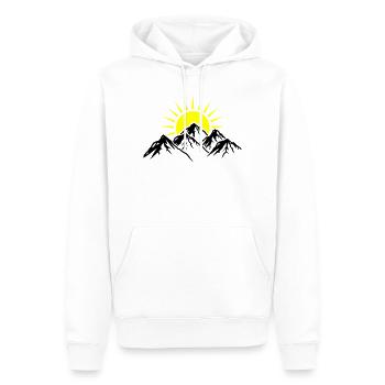 Berge Sonne Natur - Männer Premium Bio Hoodie - Weiß - Vorne - Nico (187cm)