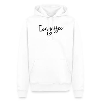 Tennessee Heart Women's Love Tennessee - Männer Premium Bio Hoodie - Weiß - Vorne - Nico (187cm)