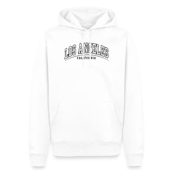 Design urbain de streetwear à Los Angeles, Californie - Sweat à capuche Premium bio Homme - blanc - Devant - Nico (187cm)
