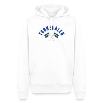 Torne Valley Schweden Kreuzende Flaggen - Männer Premium Bio Hoodie - Weiß - Vorne - Nico (187cm)