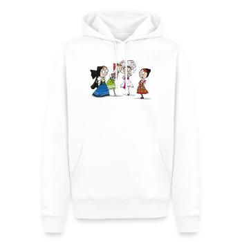 COMIC - SERBSKE DRASTY - Männer Premium Bio Hoodie - Weiß - Vorne - Nico (187cm)