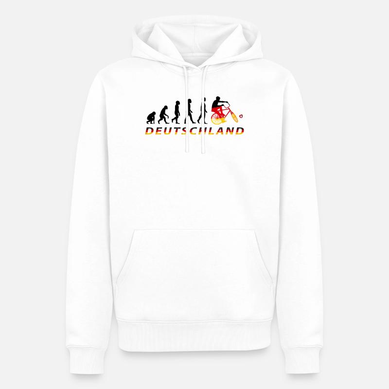 Cyclisme, Cyclball, Cyclisme en salle, Évolution - Sweat à capuche Premium bio Homme - blanc