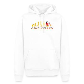Cycling, Cycleball, Indoor Cycling, Evolution - Men’s Premium Organic Hoodie - white - Front - Nico (187cm)