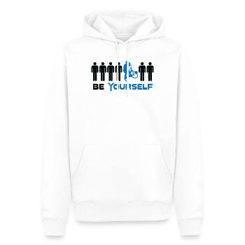 Radball, Cycleball, Hallenradsport - Männer Premium Bio Hoodie - Weiß - Vorne - Nico (187cm)