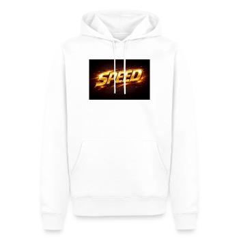 Golden Neon Speed Design - Männer Premium Bio Hoodie - Weiß - Vorne - Nico (187cm)