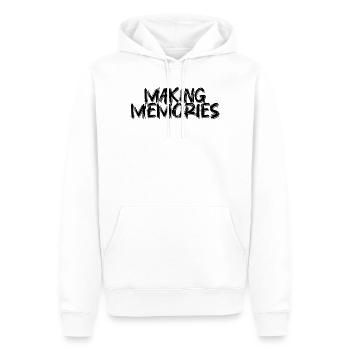 Création de souvenirs : conception d’écriture manuscrite - Sweat à capuche Premium bio Homme - blanc - Devant - Nico (187cm)