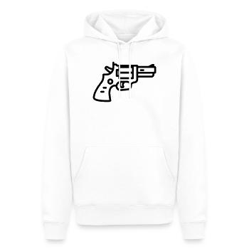 Revolver - Männer Premium Bio Hoodie - Weiß - Vorne - Nico (187cm)