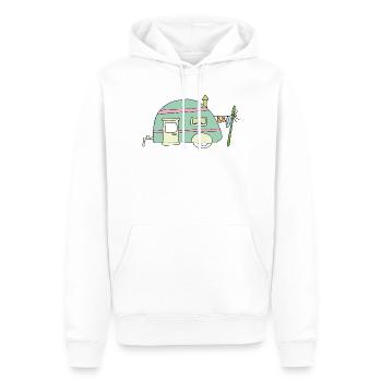 Rêve de camping-campeur pastel - Sweat à capuche Premium bio Homme - blanc - Devant - Nico (187cm)