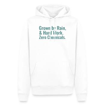 Dictons horticoles durables : agriculture régénératrice - Sweat à capuche Premium bio Homme - blanc - Devant - Nico (187cm)