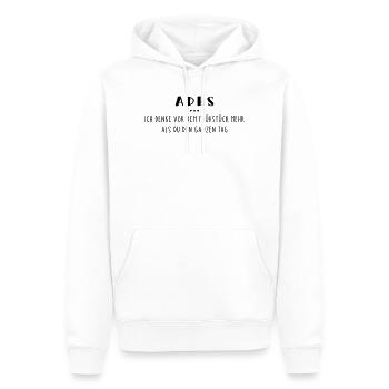 ADHS – Spruch - Männer Premium Bio Hoodie - Weiß - Vorne - Nico (187cm)
