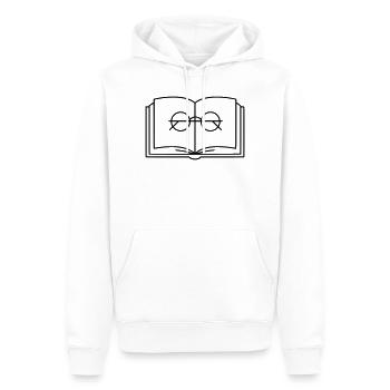 Offenes Buch Brille Lesebrille - Männer Premium Bio Hoodie - Weiß - Vorne - Nico (187cm)