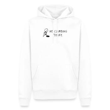 Pas d’escalade aujourd’hui – Diction de l’escalade en bloc - Sweat à capuche Premium bio Homme - blanc - Devant - Nico (187cm)