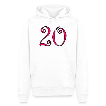 Couleur2-460_text234-2-50-5-4-8-6-8-7-3-0-6-3-3 - Sweat à capuche Premium bio Homme - blanc - Devant - Nico (187cm)