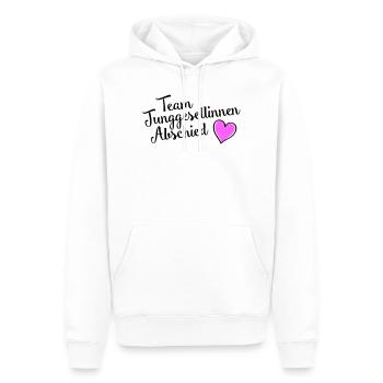 Équipe de jeune fille - Sweat à capuche Premium bio Homme - blanc - Devant - Nico (187cm)