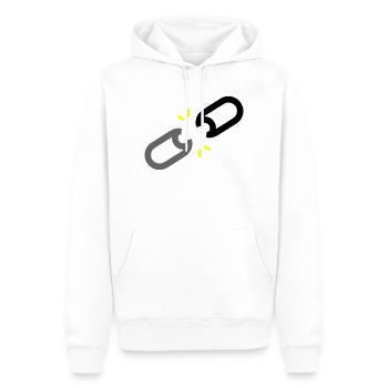 Liberté de la chaîne brisée - Sweat à capuche Premium bio Homme - blanc - Devant - Nico (187cm)