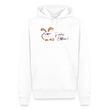 Lapin de Pâques et œuf - Sweat à capuche Premium bio Homme - blanc - Devant - Nico (187cm)