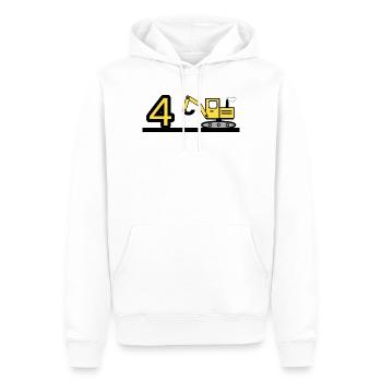 Bagger - Männer Premium Bio Hoodie - Weiß - Vorne - Nico (187cm)