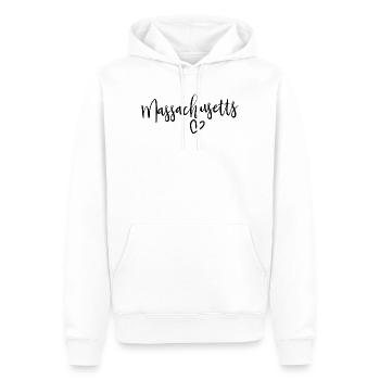 Amour des Femmes du Cœur du Massachusetts - Sweat à capuche Premium bio Homme - blanc - Devant - Nico (187cm)