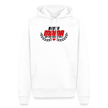 Meilleure maman du monde - Sweat à capuche Premium bio Homme - blanc - Devant - Nico (187cm)